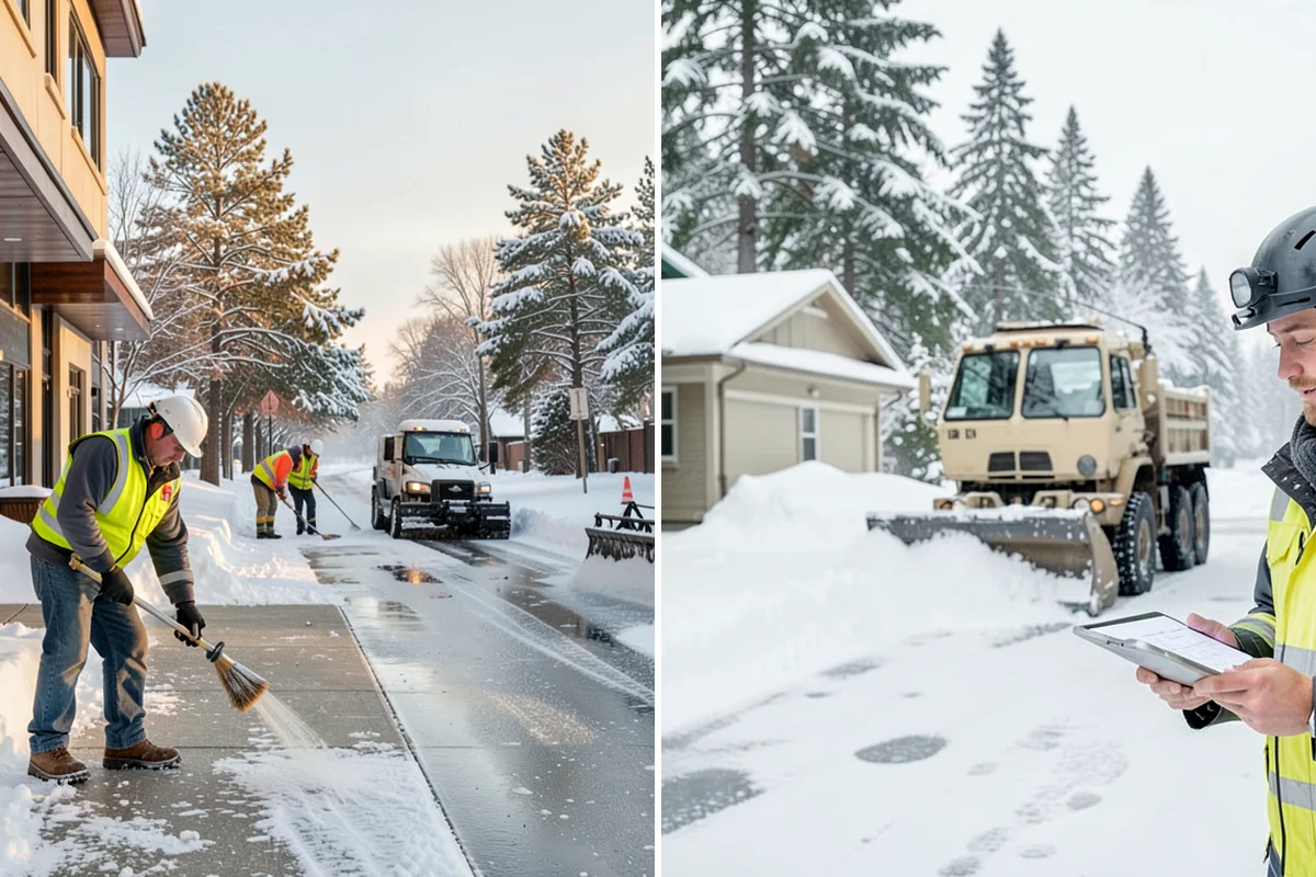 Movie Theater Snow Removal in DuPont, Pierce County, WA - Review your showtime calendar and busiest windows