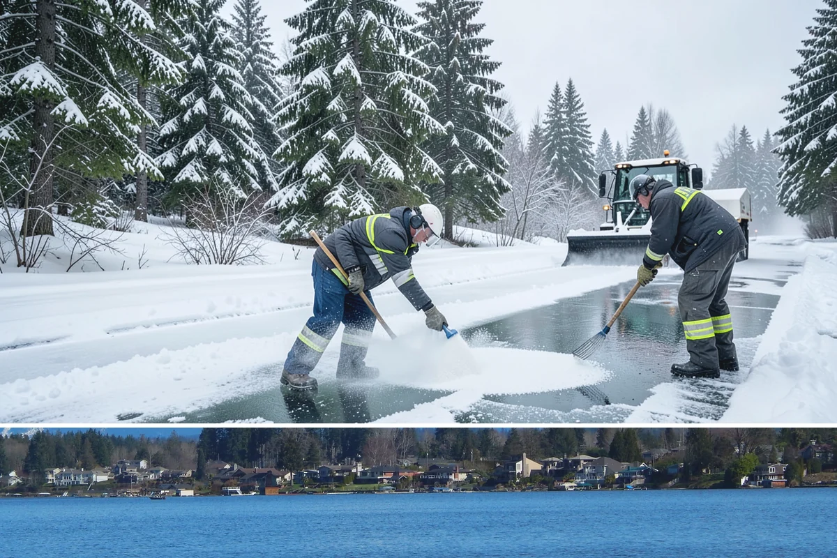 Movie Theater Snow Removal in Lake Stevens, Snohomish County, WA - Expect the heaviest need on December through February weekends, when cold evenings follow damp Puget Sound days.