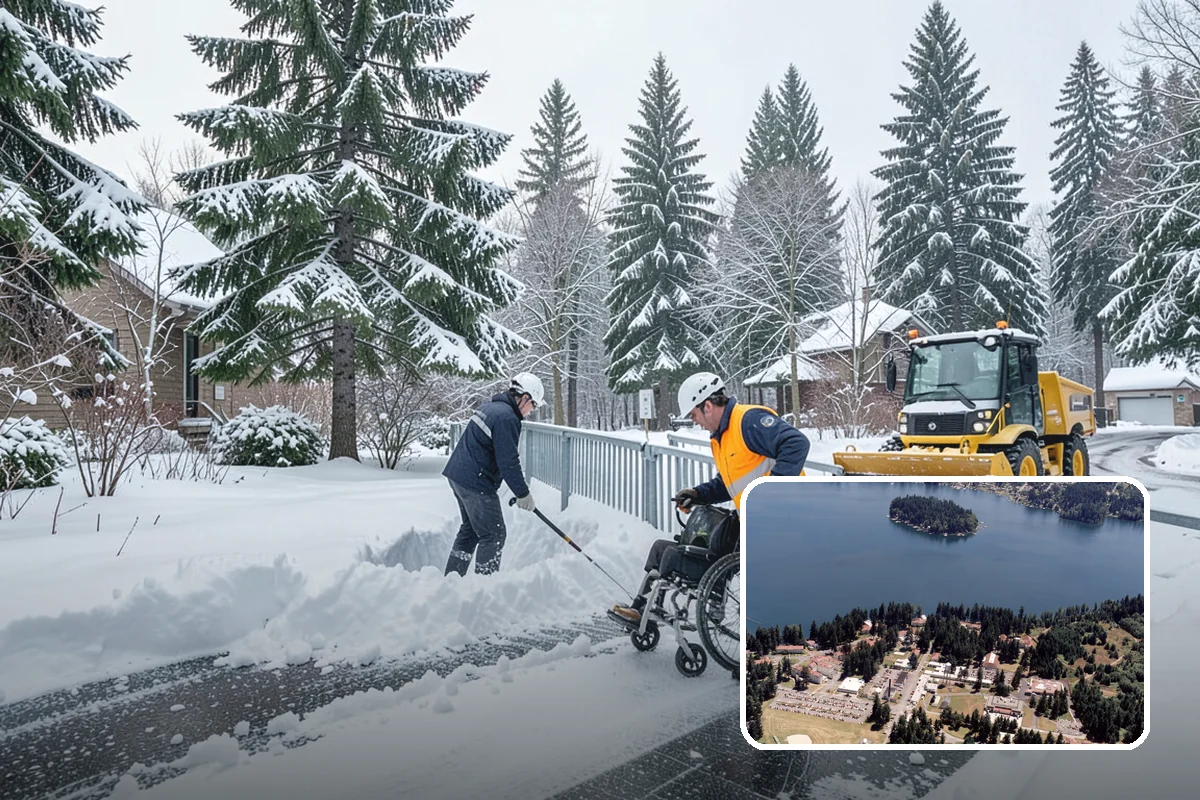 Movie Theater Snow Removal in Lakewood, Pierce County, WA - Lot cleared and salted before evening showtimes