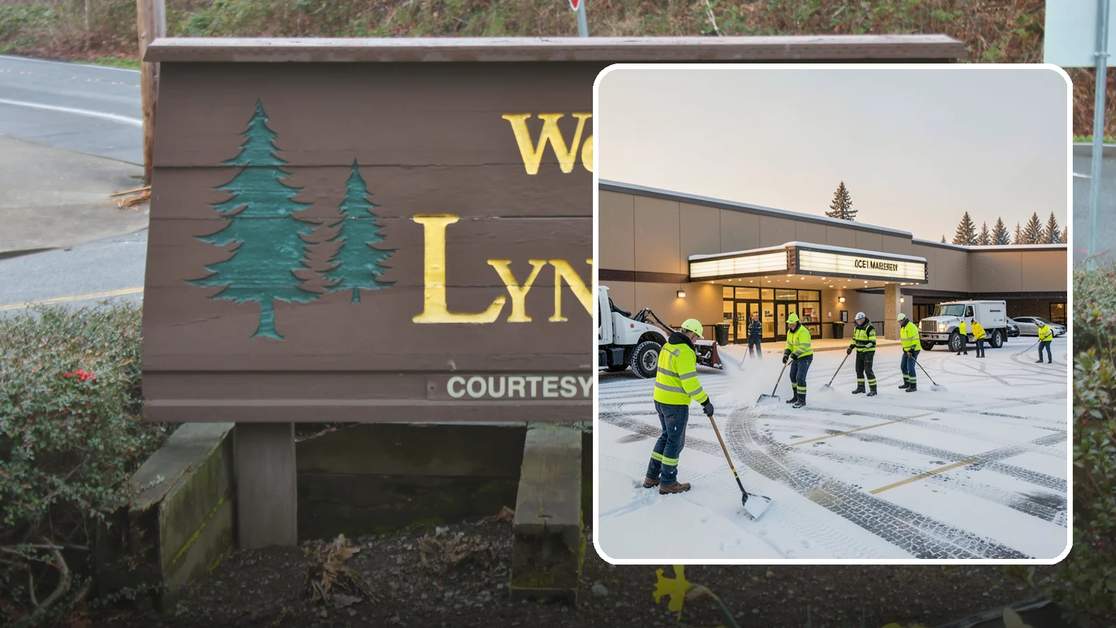 Movie Theater Snow Removal in Lynnwood, Snohomish County, WA - A snowy Friday night should not empty your auditoriums, so we keep the lot, box-office walk, and entrance dry and safe for...