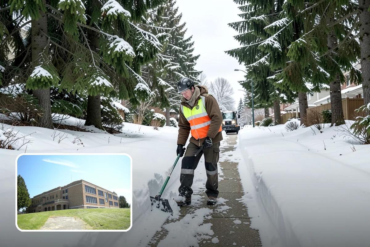 Movie Theater Snow Removal in Maple Valley, King County, WA - Lot cleared and salted before evening showtimes