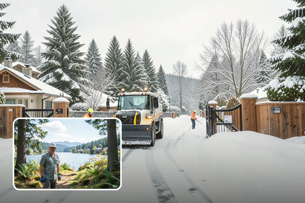 Movie Theater Snow Removal in Milton, King County, WA - Lot cleared and salted before evening showtimes