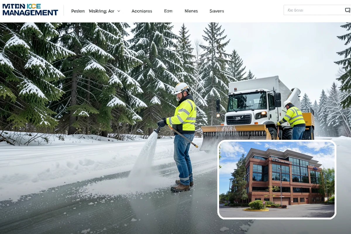 Movie Theater Snow Removal in Mountlake Terrace, Snohomish County, WA - Lot cleared and salted before evening showtimes