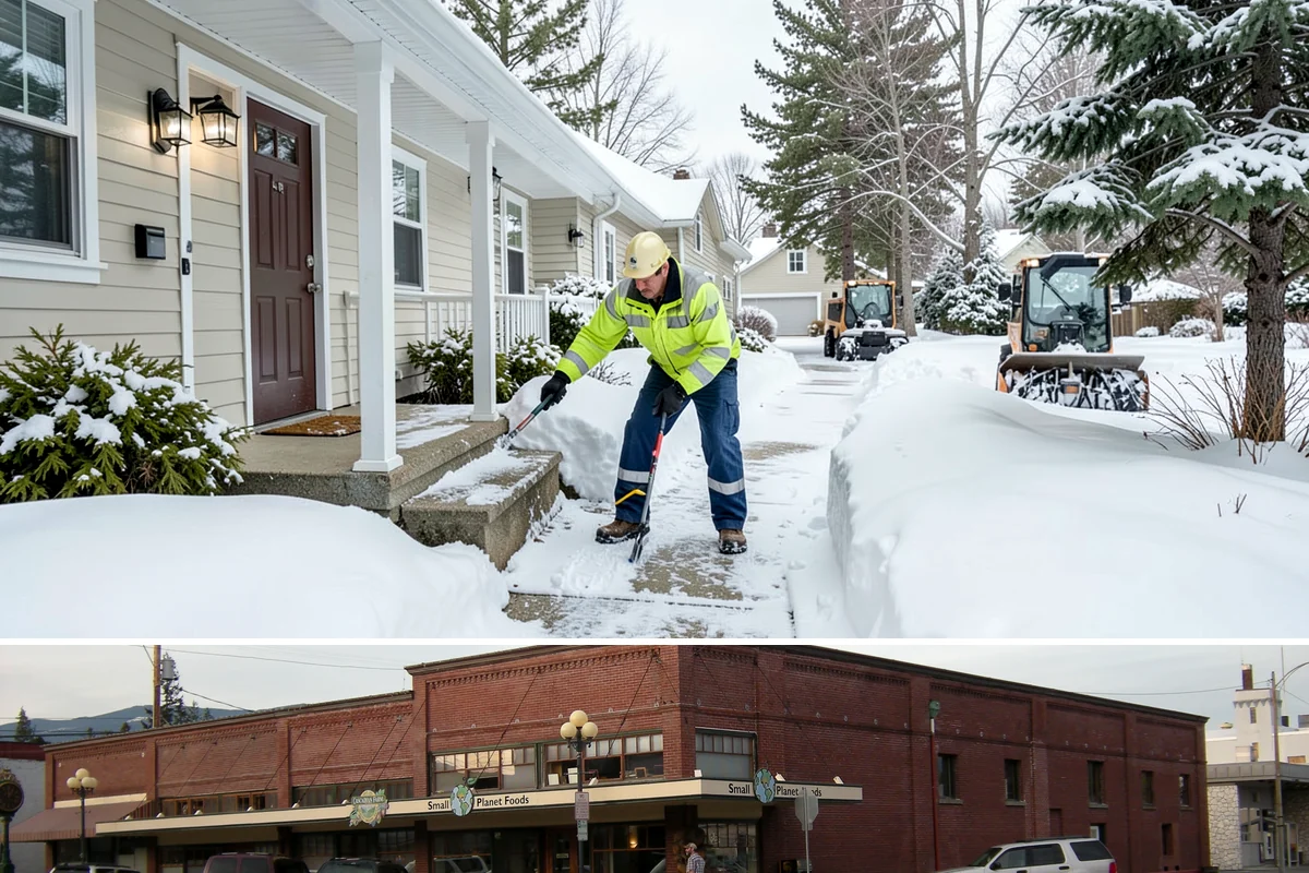 Movie Theater Snow Removal in Sedro-Woolley, Skagit County, WA - Expect the heaviest need on December through February weekends, when cold evenings follow damp Puget Sound days.