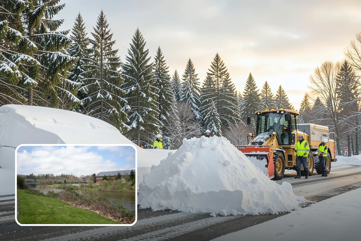 Movie Theater Snow Removal in Tukwila, King County, WA - Lot cleared and salted before evening showtimes