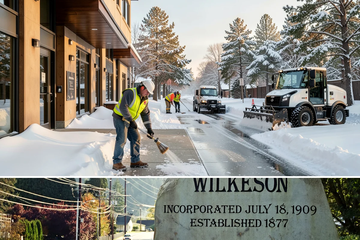 Movie Theater Snow Removal in Wilkeson, Pierce County, WA - Expect the heaviest need on December through February weekends, when cold evenings follow damp Puget Sound days.