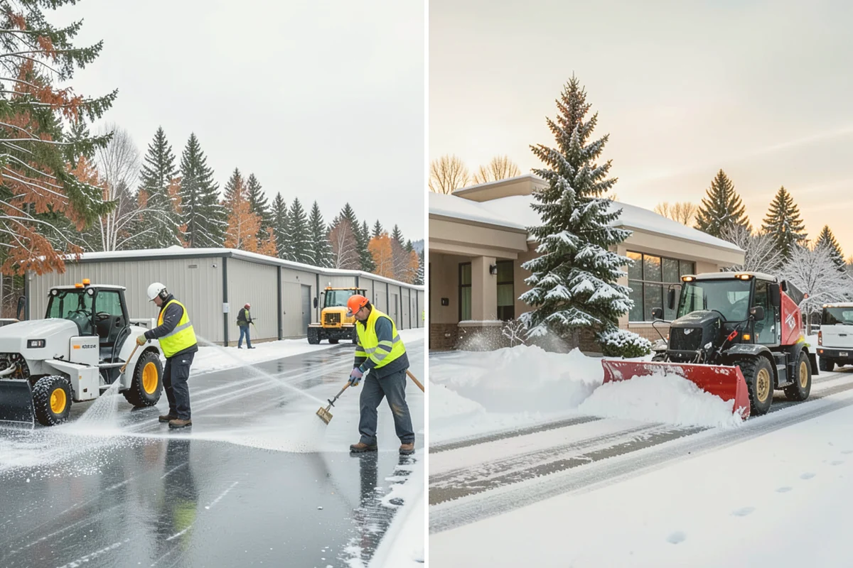 Municipal Deicing in Algona, King County, WA - Map public entrances, plazas, ramps, and lots with facilities staff