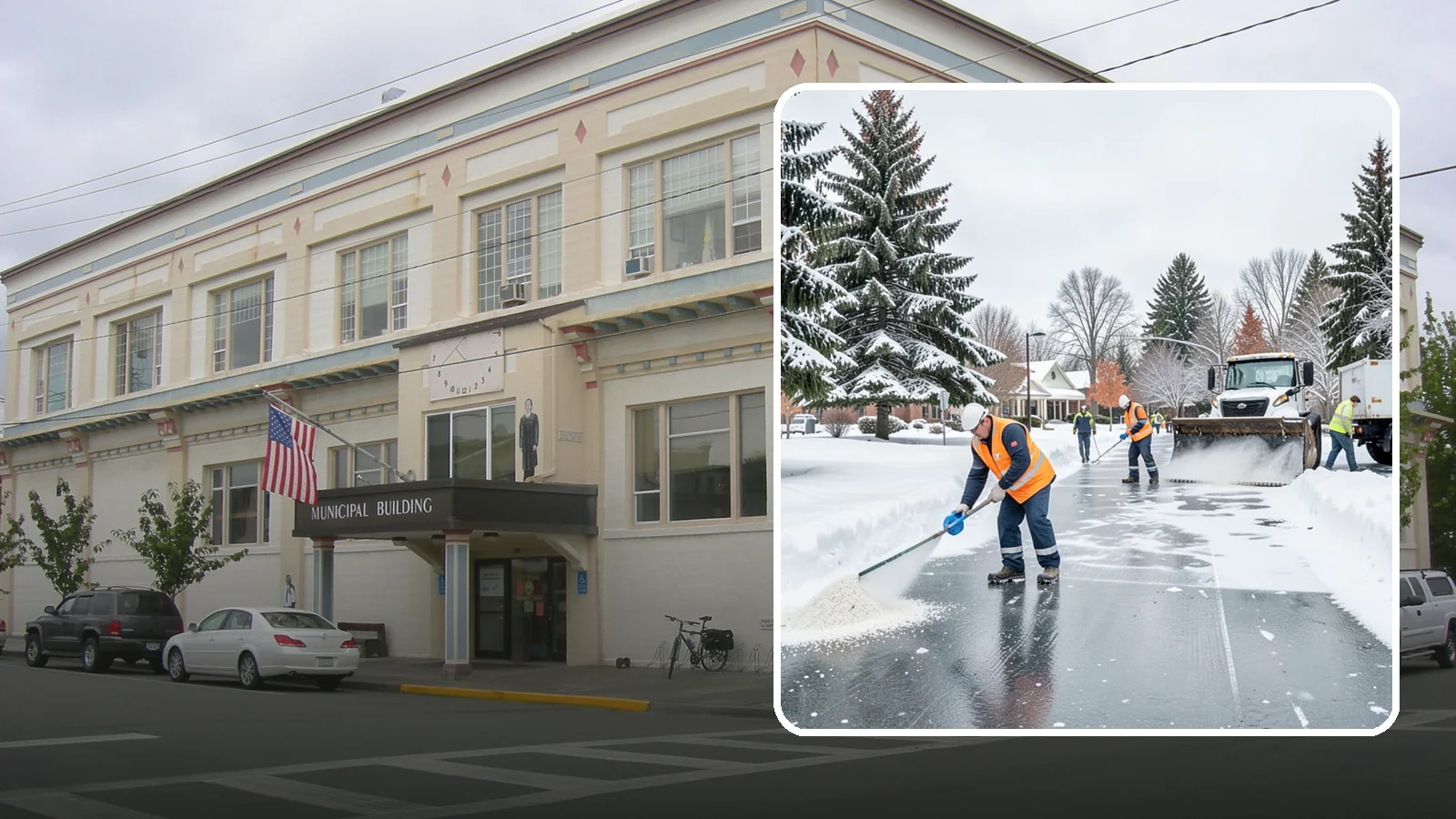 Municipal Deicing in Anacortes, Skagit County, WA - Deicing for municipal properties, keeping public entrances, civic walkways, and government lots safe for staff and citizens...