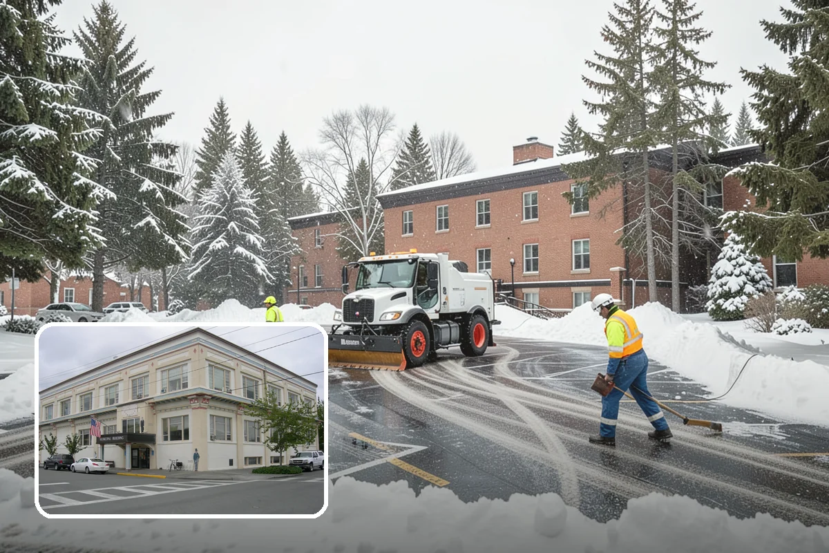 Municipal Deicing in Anacortes, Skagit County, WA - Keeps public entrances and civic plazas safe for citizens