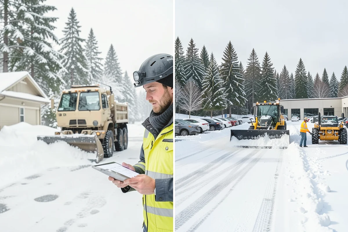 Municipal Deicing in Anacortes, Skagit County, WA - Map public entrances, plazas, ramps, and lots with facilities staff