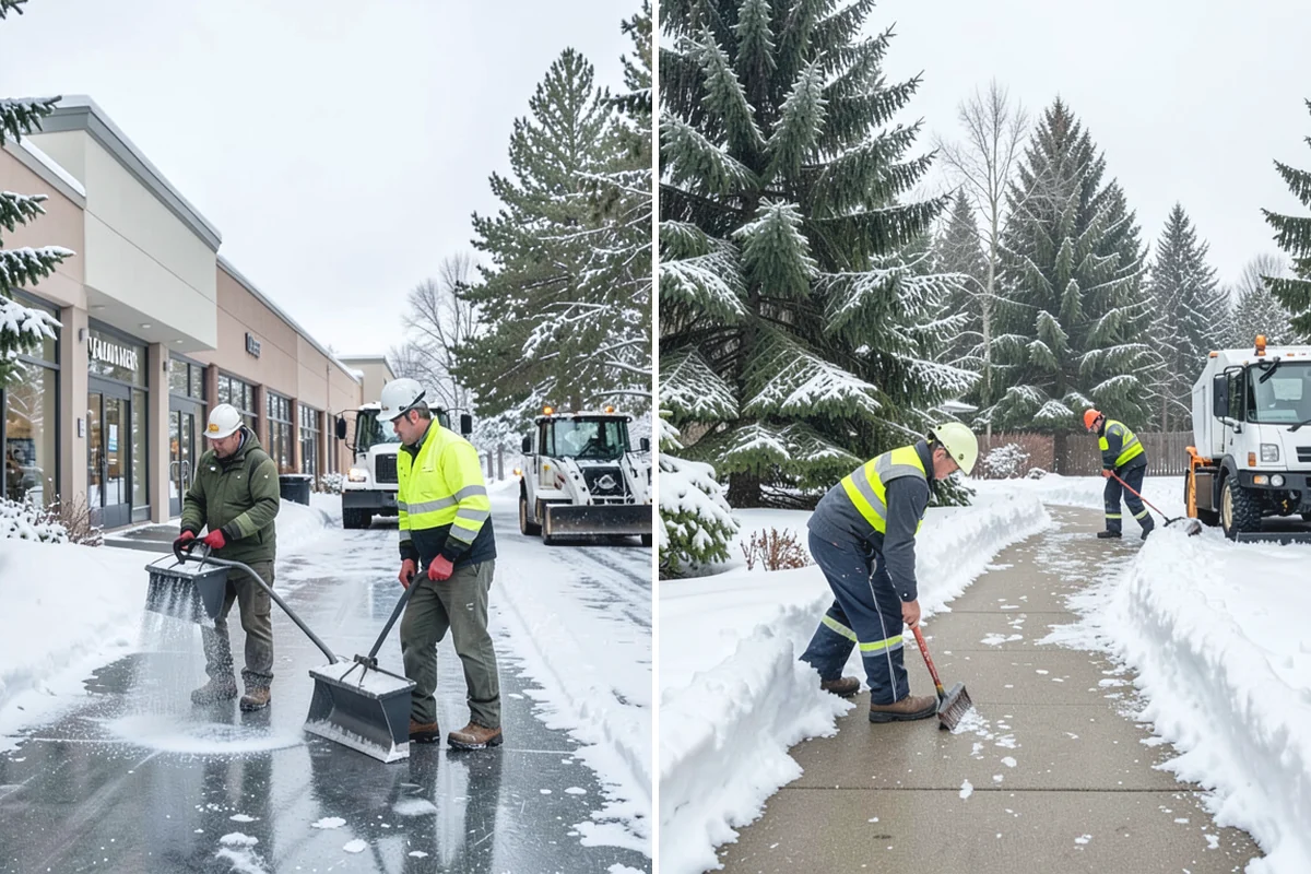 Municipal Deicing in Auburn, King County, WA - Map public entrances, plazas, ramps, and lots with facilities staff