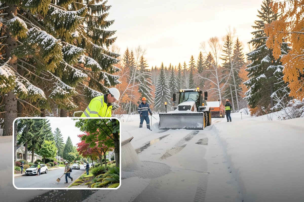Municipal Deicing in Beaux Arts Village, King County, WA - Keeps public entrances and civic plazas safe for citizens