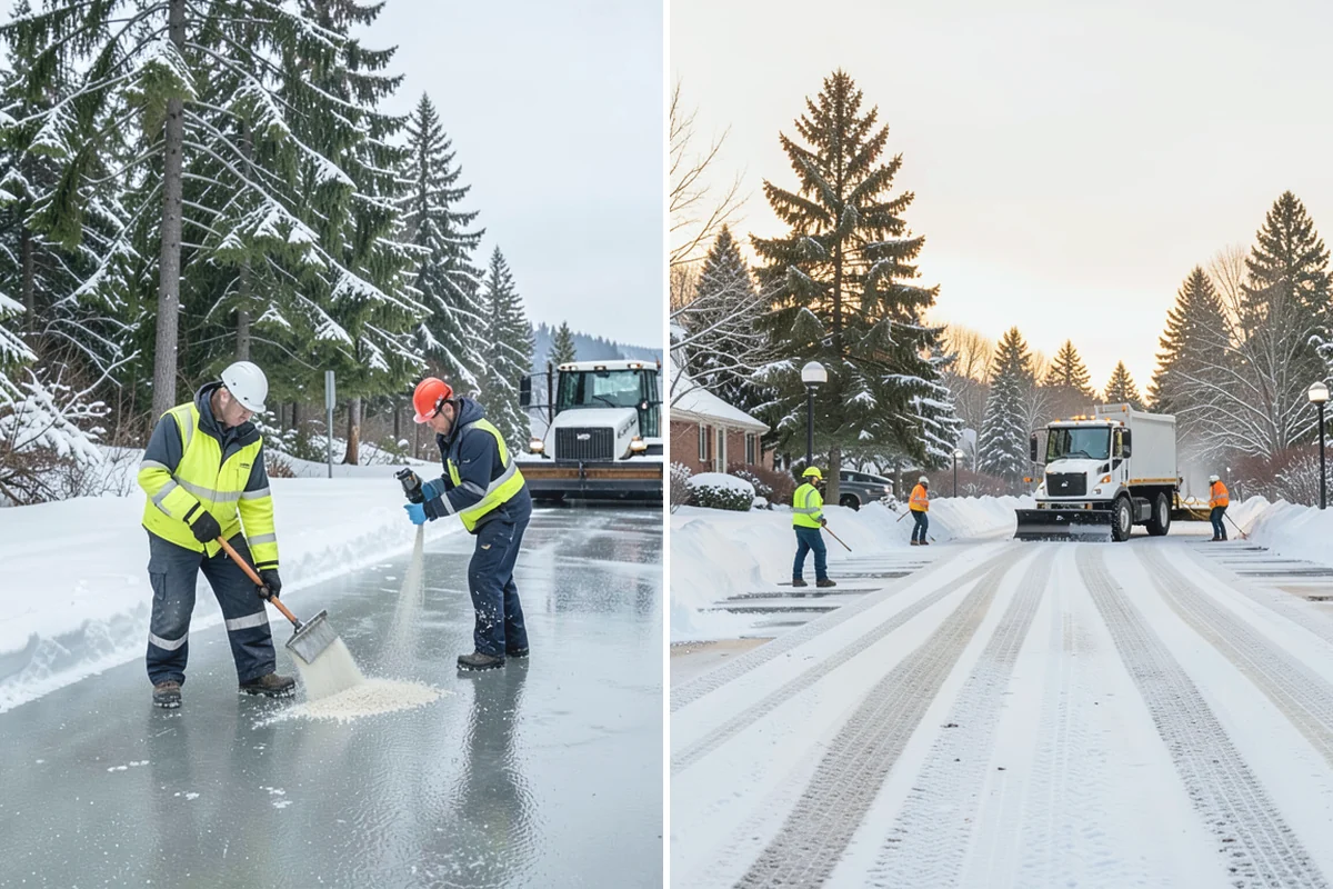 Municipal Deicing in Beaux Arts Village, King County, WA - Map public entrances, plazas, ramps, and lots with facilities staff