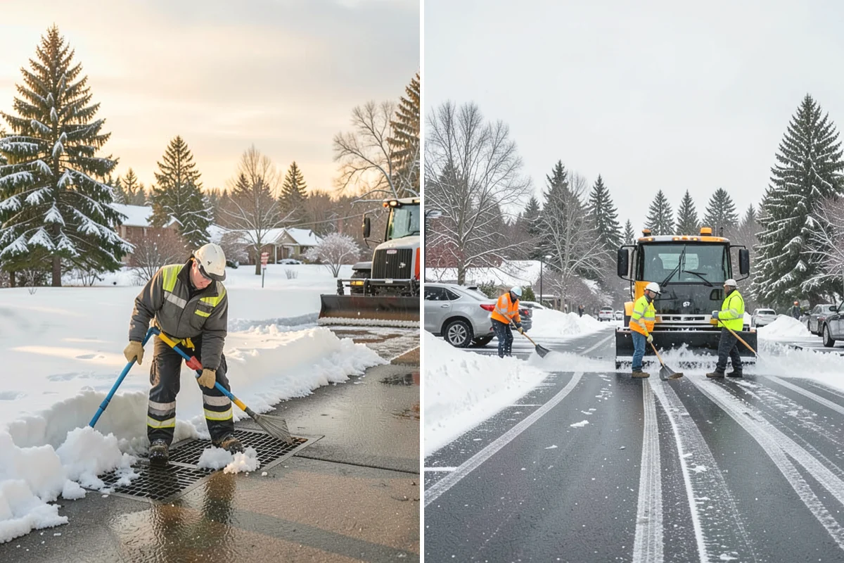 Municipal Deicing in Black Diamond, King County, WA - Map public entrances, plazas, ramps, and lots with facilities staff