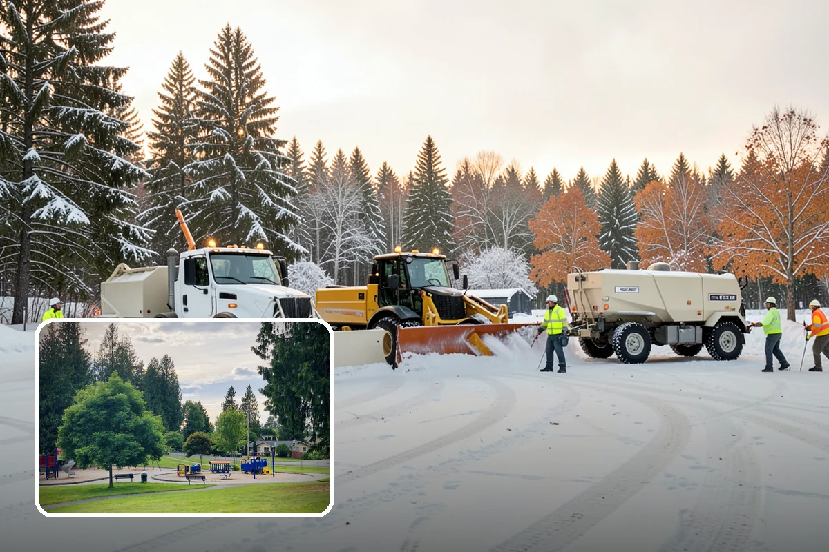 Municipal Deicing in Bonney Lake, Pierce County, WA - Keeps public entrances and civic plazas safe for citizens