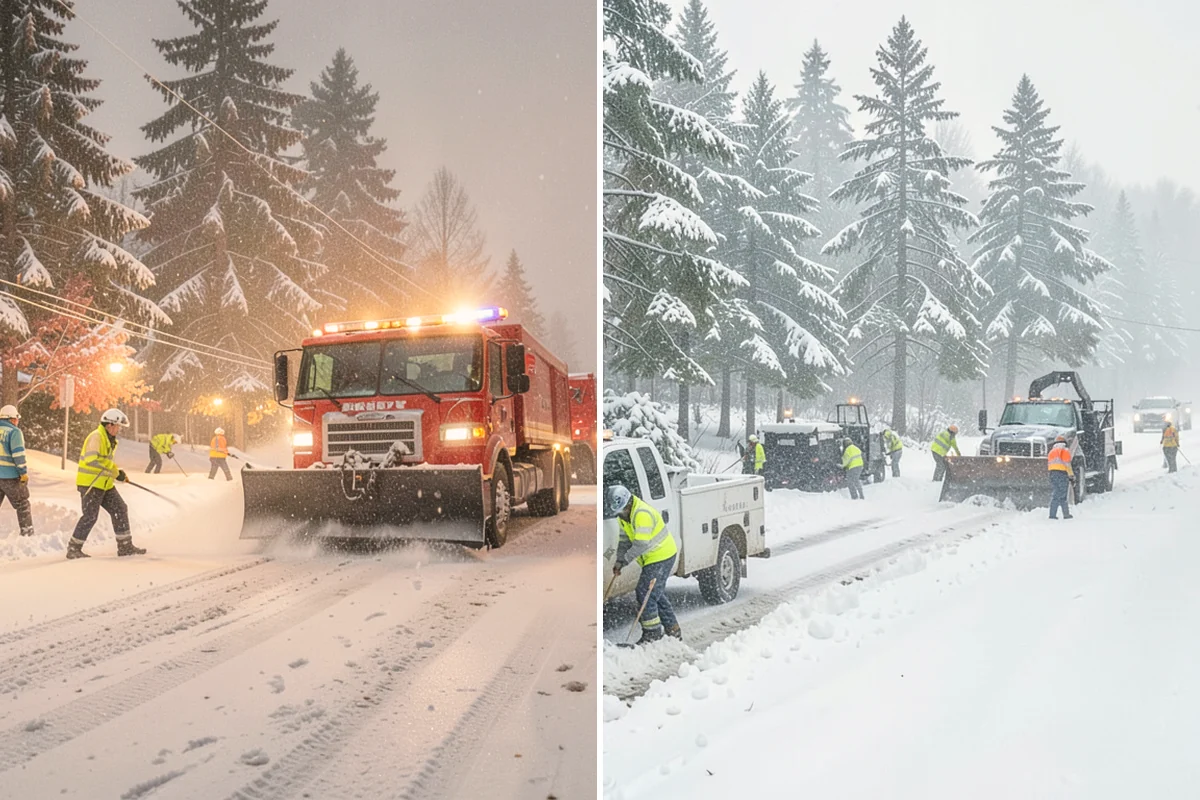 Municipal Deicing in Bothell, King County, WA - Map public entrances, plazas, ramps, and lots with facilities staff