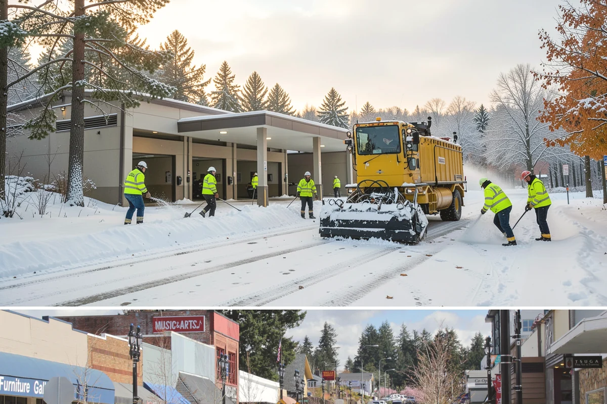 Municipal Deicing in Bothell, King County, WA - Coverage spans the winter season, with priority during the freezing-rain events that threaten access to essential public services.