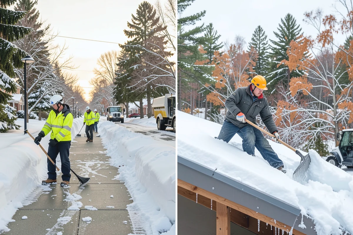 Municipal Deicing in Buckley, Pierce County, WA - Map public entrances, plazas, ramps, and lots with facilities staff