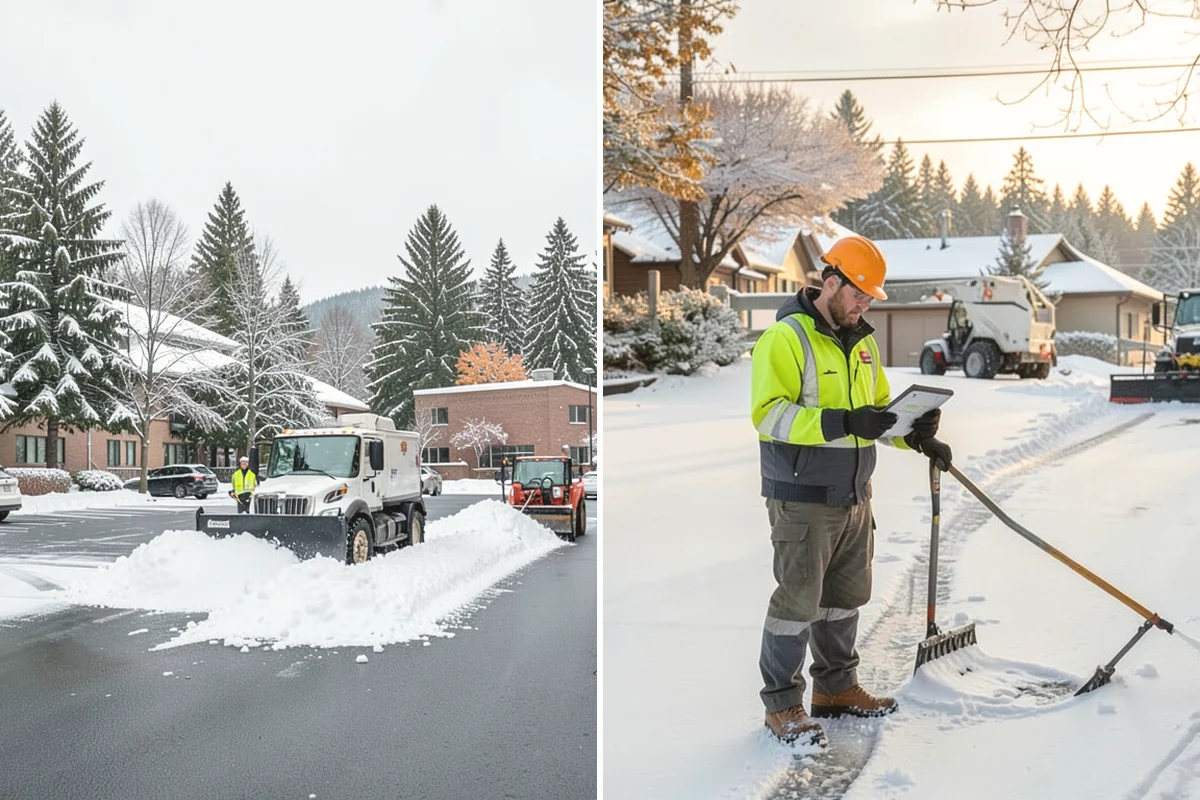 Municipal Deicing in Burien, King County, WA - Map public entrances, plazas, ramps, and lots with facilities staff