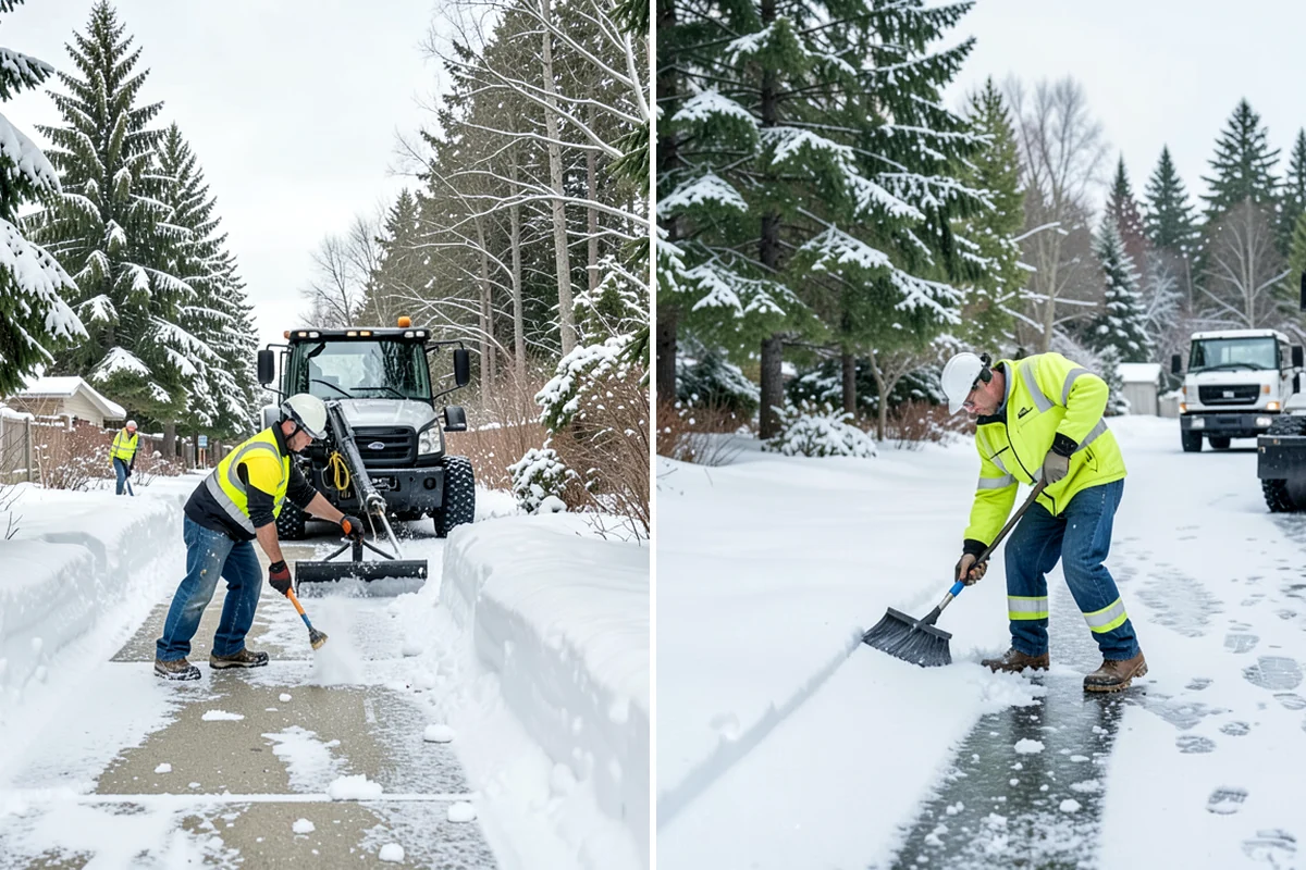 Municipal Deicing in Clyde Hill, King County, WA - Map public entrances, plazas, ramps, and lots with facilities staff