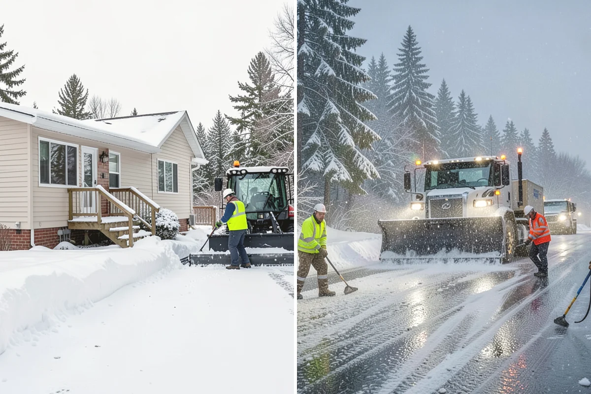 Municipal Deicing in Duvall, King County, WA - Map public entrances, plazas, ramps, and lots with facilities staff