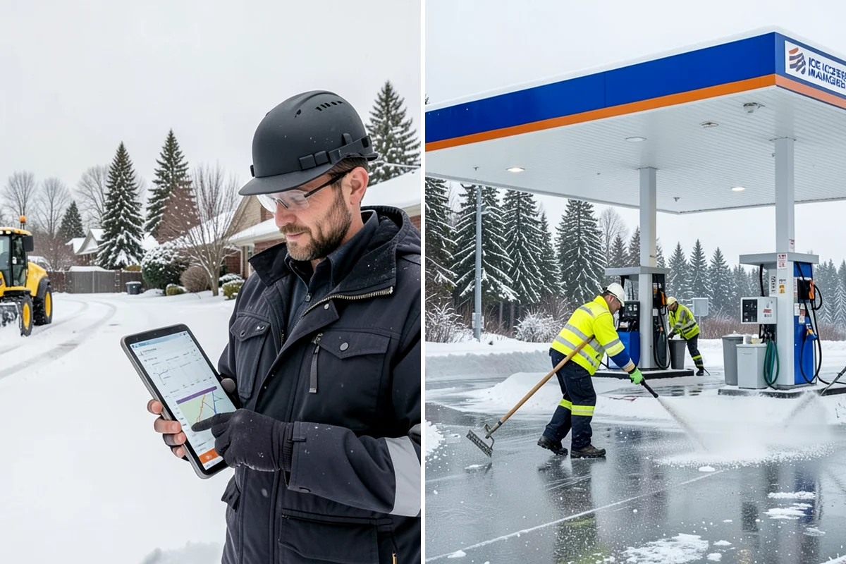 Municipal Deicing in Enumclaw, King County, WA - Map public entrances, plazas, ramps, and lots with facilities staff