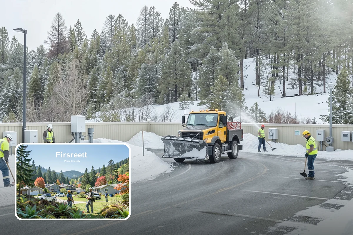 Municipal Deicing in Fircrest, Pierce County, WA - Keeps public entrances and civic plazas safe for citizens