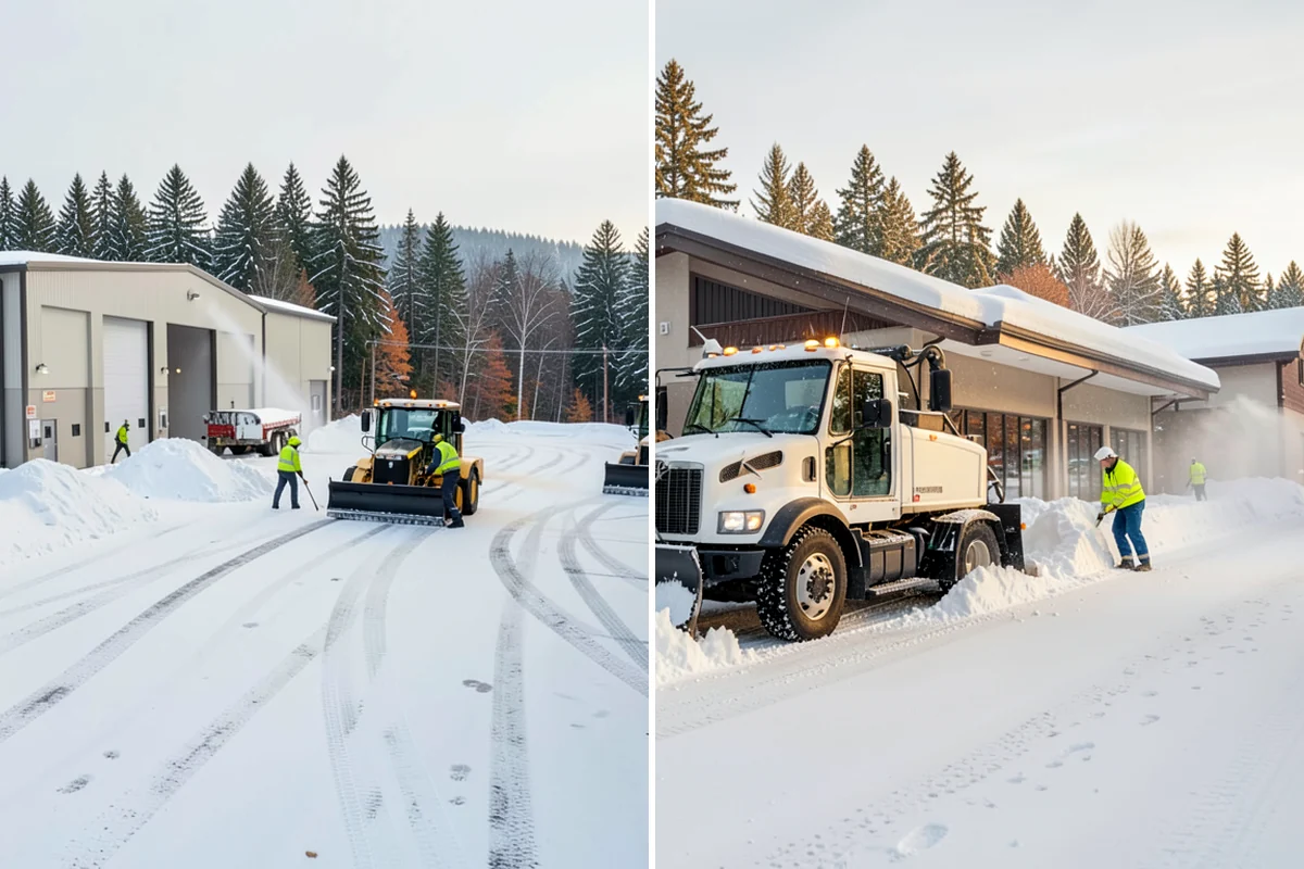 Municipal Deicing in Fircrest, Pierce County, WA - Map public entrances, plazas, ramps, and lots with facilities staff