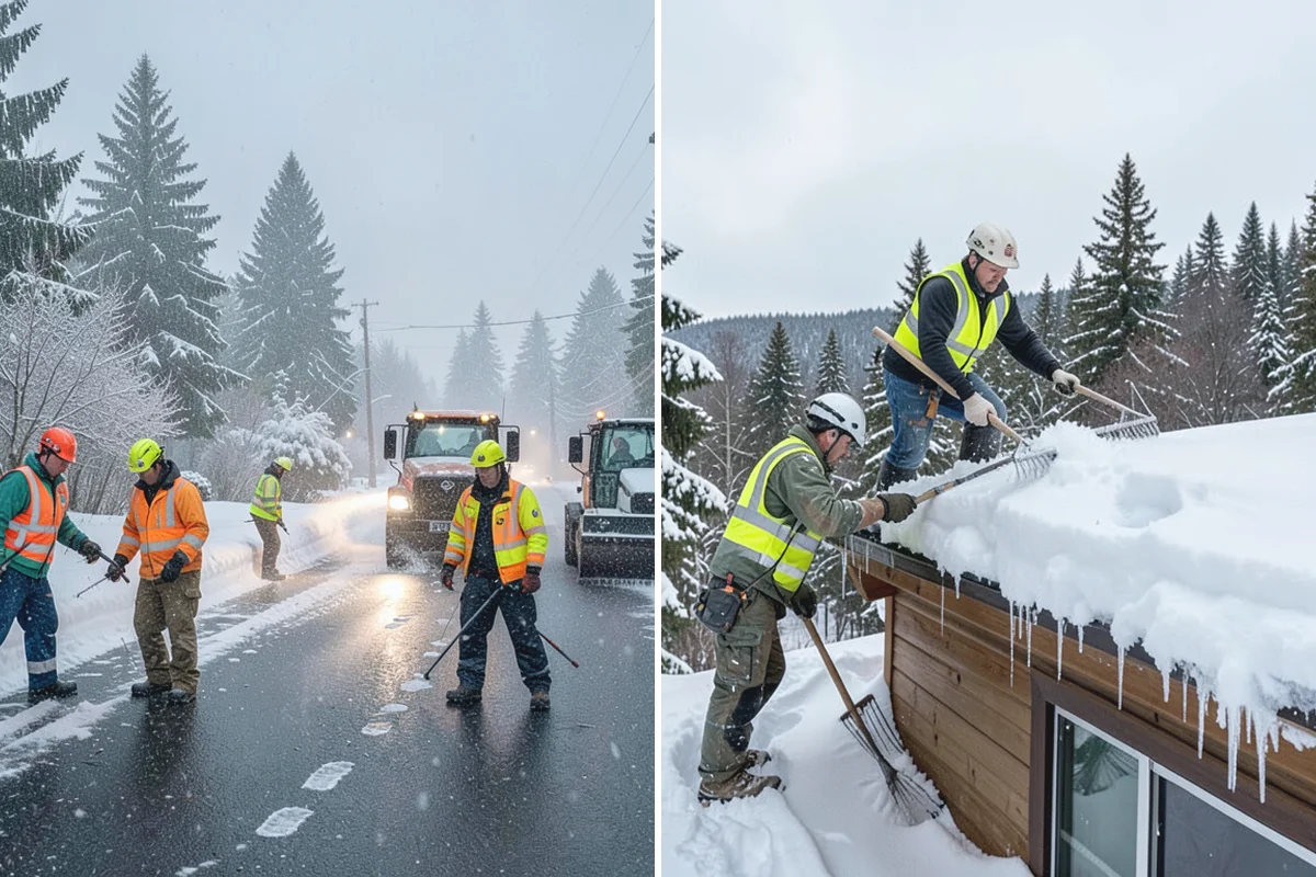 Municipal Deicing in Granite Falls, Snohomish County, WA - Map public entrances, plazas, ramps, and lots with facilities staff