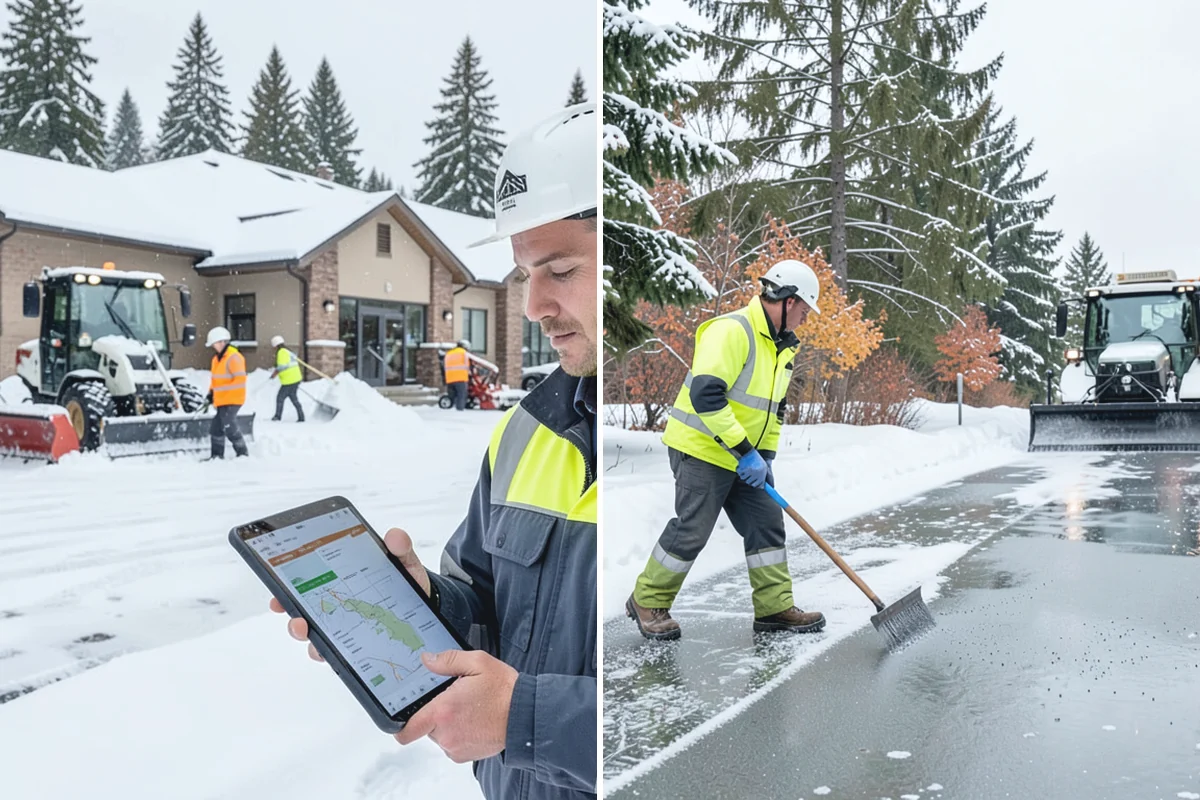 Municipal Deicing in Hamilton, Skagit County, WA - Map public entrances, plazas, ramps, and lots with facilities staff