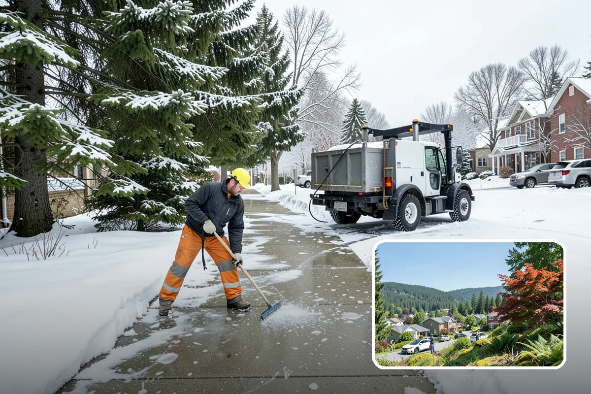 Municipal Deicing in Index, Snohomish County, WA - Keeps public entrances and civic plazas safe for citizens