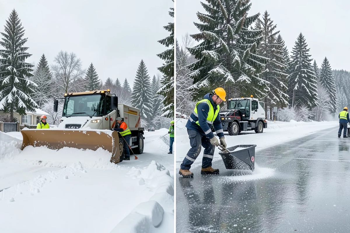 Municipal Deicing in Kenmore, King County, WA - Map public entrances, plazas, ramps, and lots with facilities staff