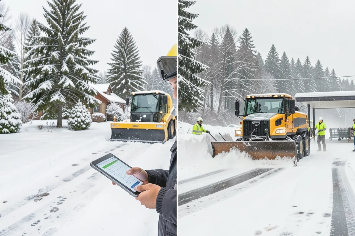 Municipal Deicing in La Conner, Skagit County, WA - Map public entrances, plazas, ramps, and lots with facilities staff