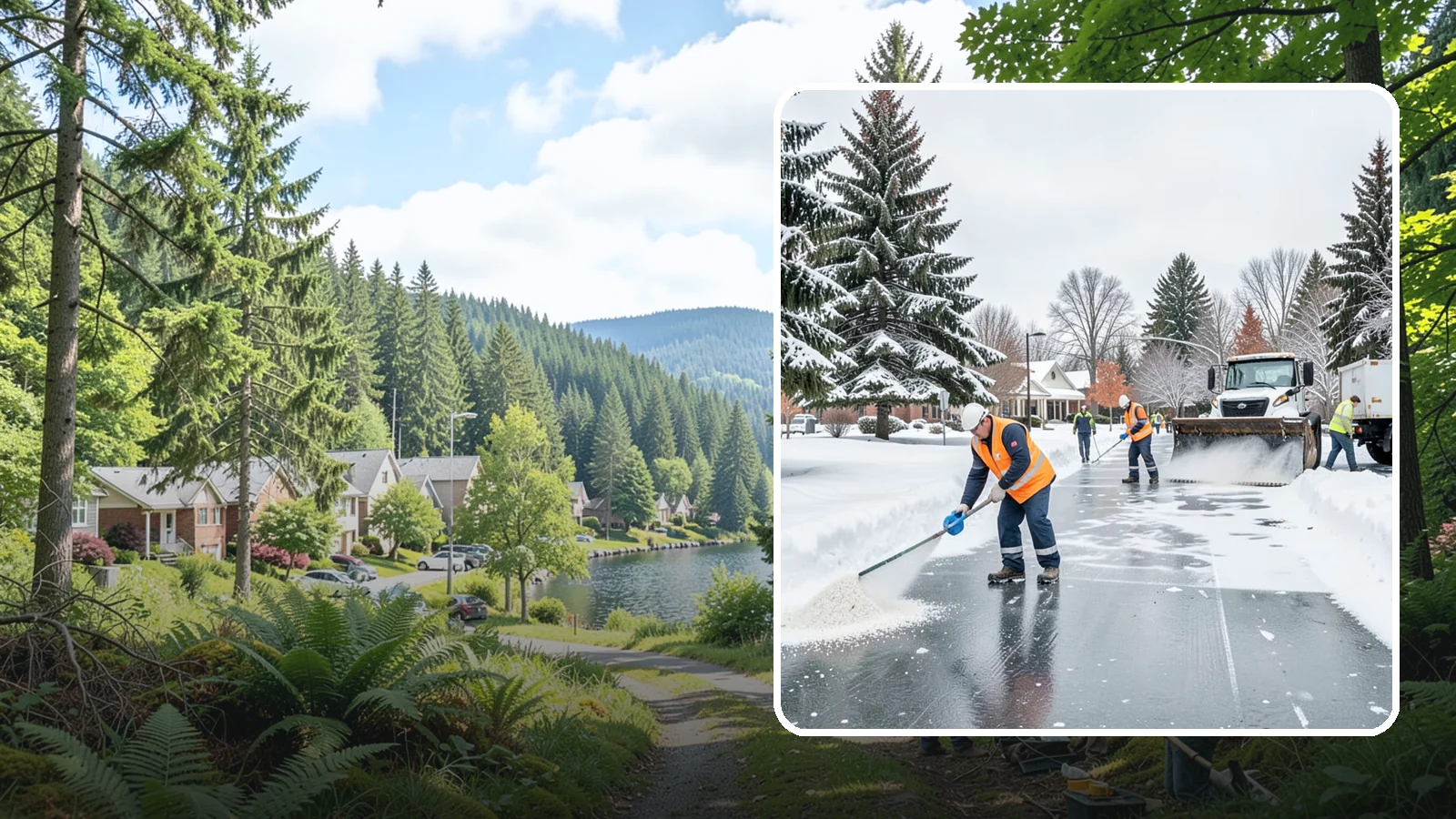 Municipal Deicing in Lake Forest Park, King County, WA - Deicing for municipal properties, keeping public entrances, civic walkways, and government lots safe for staff and citizens...