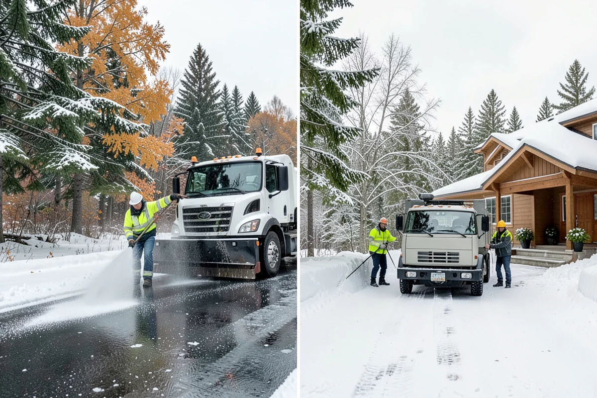 Municipal Deicing in Lake Forest Park, King County, WA - Map public entrances, plazas, ramps, and lots with facilities staff