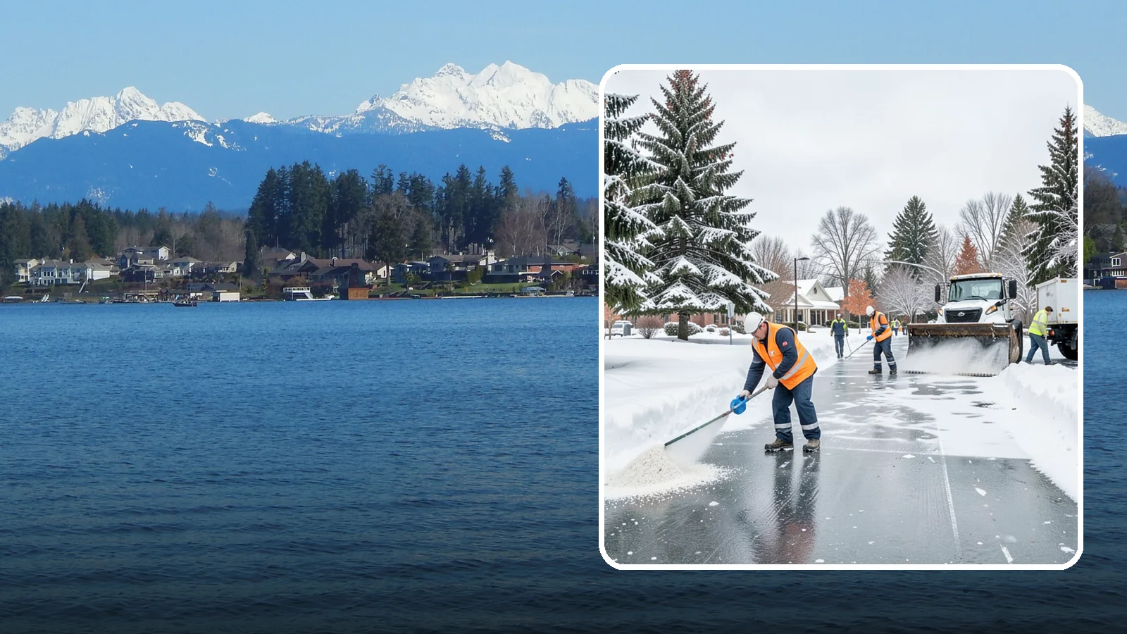 Municipal Deicing in Lake Stevens, Snohomish County, WA - Deicing for municipal properties, keeping public entrances, civic walkways, and government lots safe for staff and citizens...