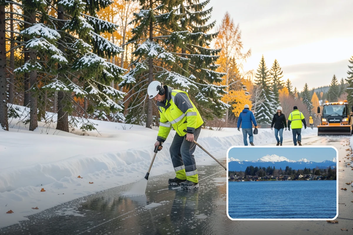 Municipal Deicing in Lake Stevens, Snohomish County, WA - Keeps public entrances and civic plazas safe for citizens