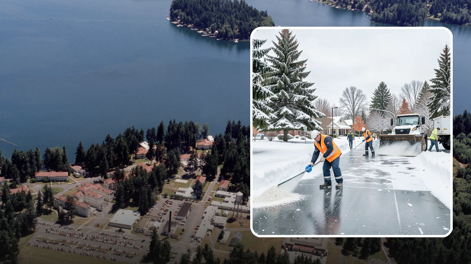 Municipal Deicing in Lakewood, Pierce County, WA - Deicing for municipal properties, keeping public entrances, civic walkways, and government lots safe for staff and citizens...