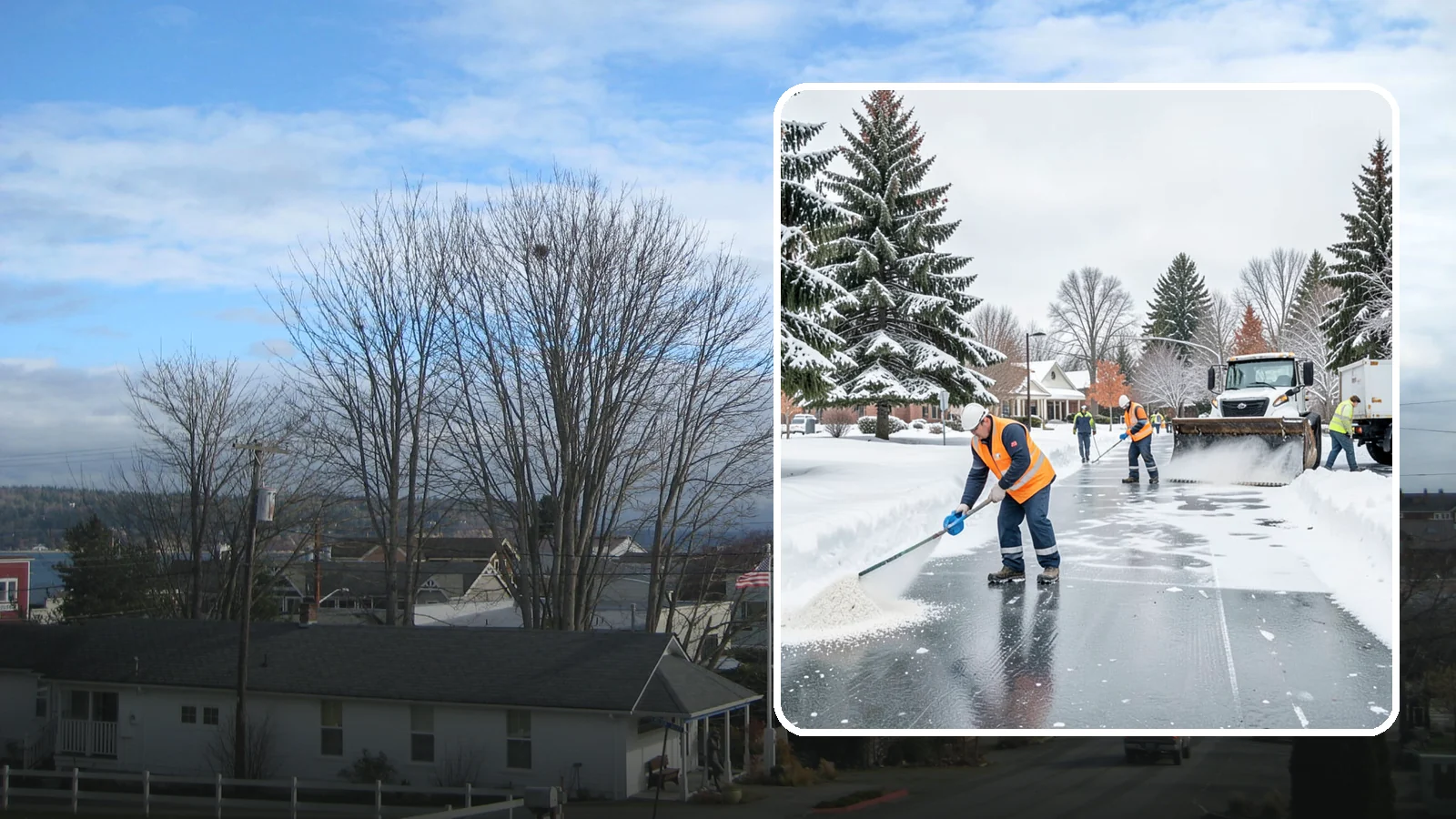 Municipal Deicing in Langley, Island County, WA - Deicing for municipal properties, keeping public entrances, civic walkways, and government lots safe for staff and citizens...
