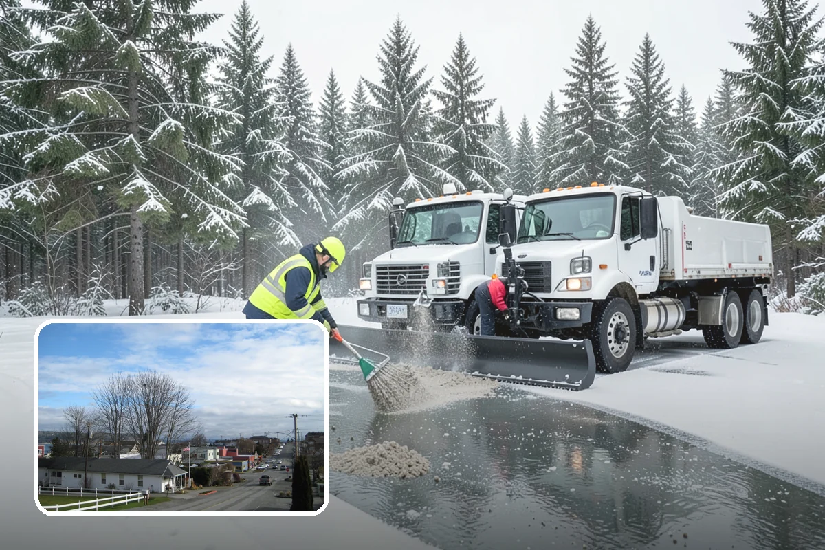 Municipal Deicing in Langley, Island County, WA - Keeps public entrances and civic plazas safe for citizens
