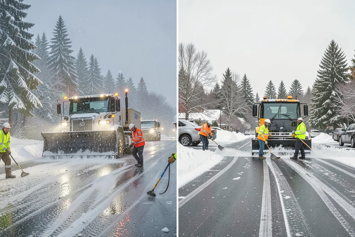 Municipal Deicing in Langley, Island County, WA - Map public entrances, plazas, ramps, and lots with facilities staff