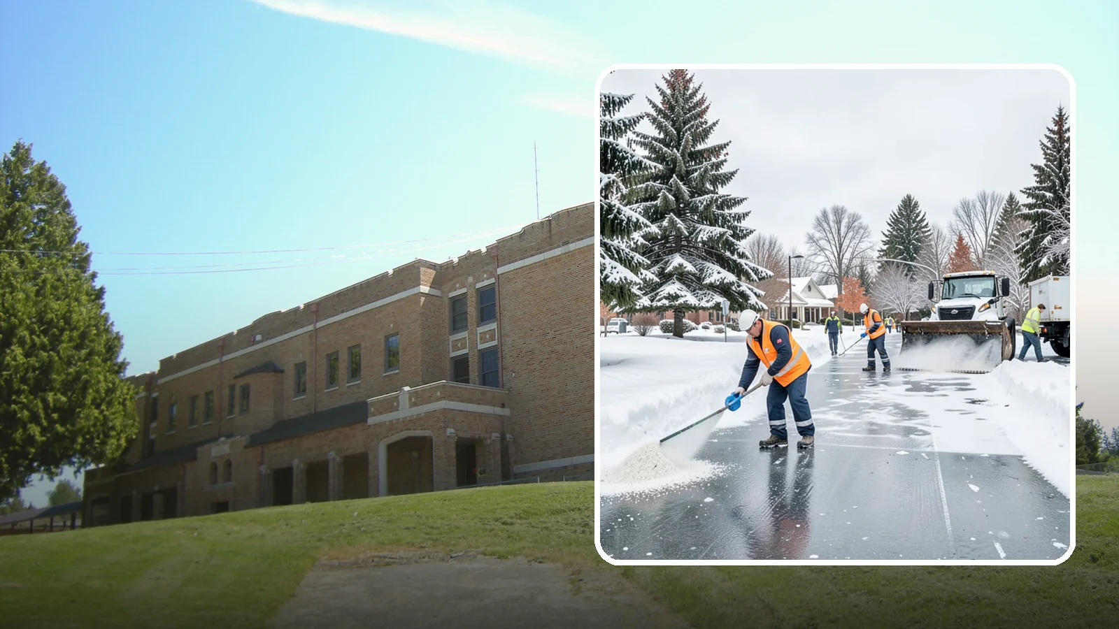 Municipal Deicing in Maple Valley, King County, WA - Deicing for municipal properties, keeping public entrances, civic walkways, and government lots safe for staff and citizens...
