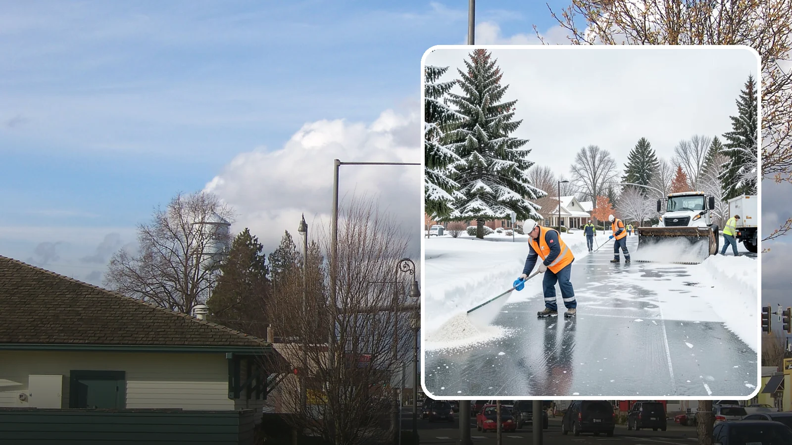 Municipal Deicing in Marysville, Snohomish County, WA - Deicing for municipal properties, keeping public entrances, civic walkways, and government lots safe for staff and citizens...