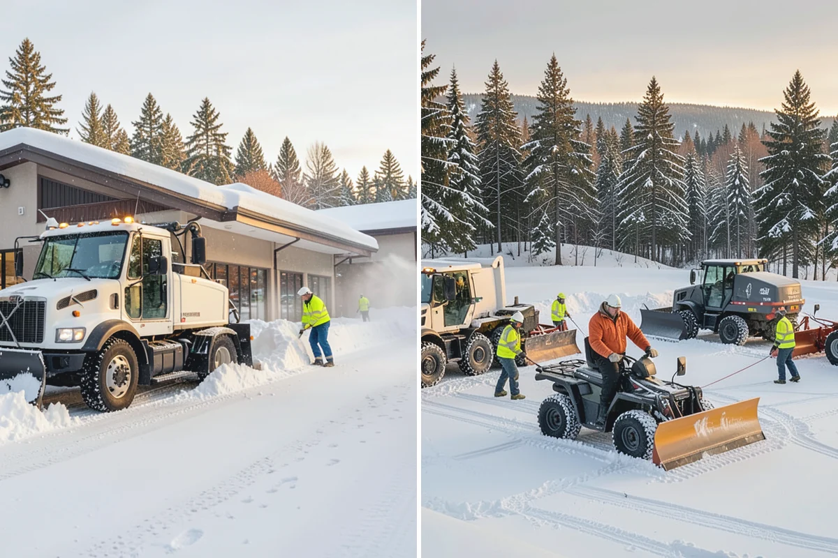 Municipal Deicing in Medina, King County, WA - Map public entrances, plazas, ramps, and lots with facilities staff