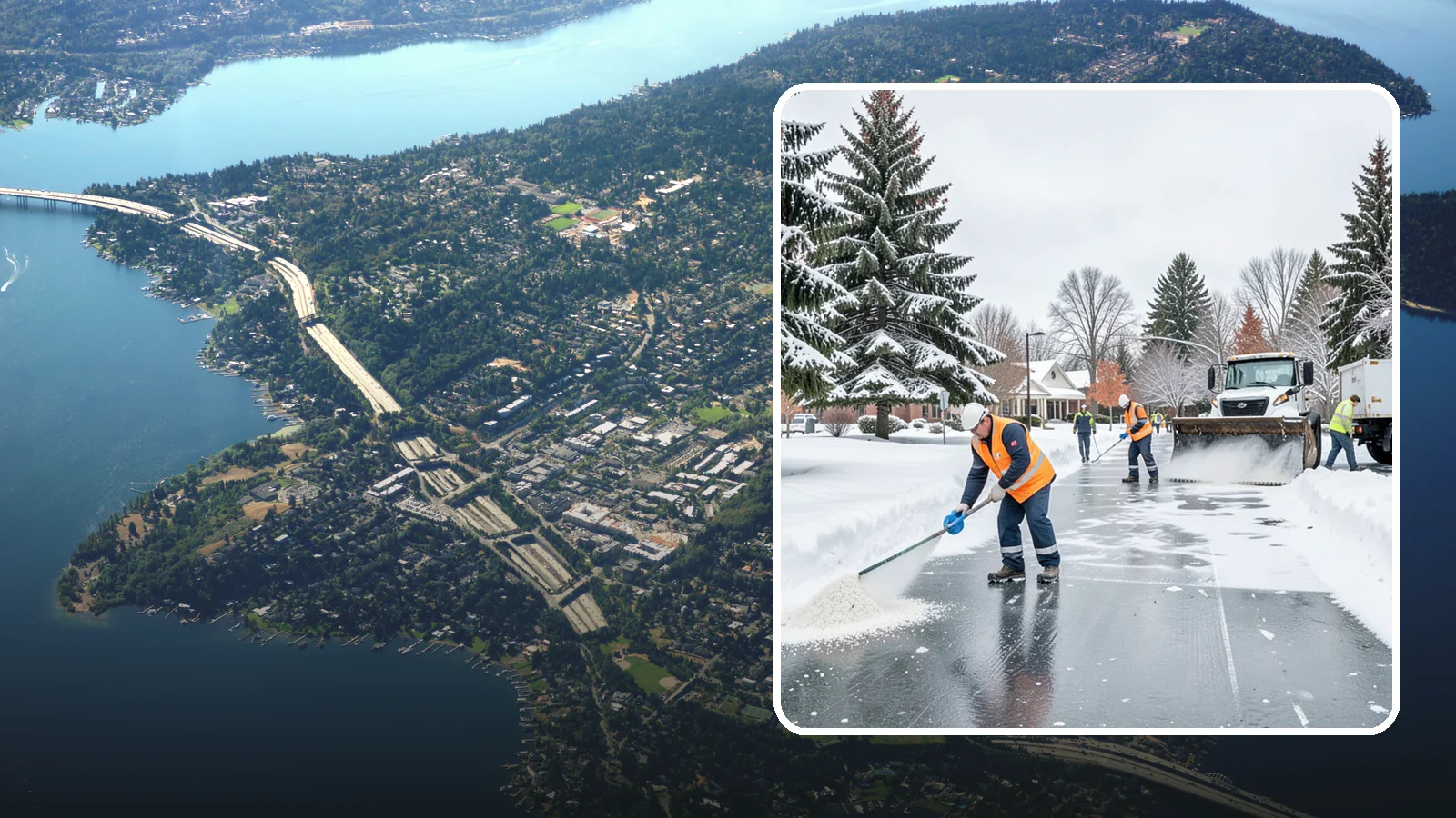 Municipal Deicing in Mercer Island, King County, WA - Deicing for municipal properties, keeping public entrances, civic walkways, and government lots safe for staff and citizens...