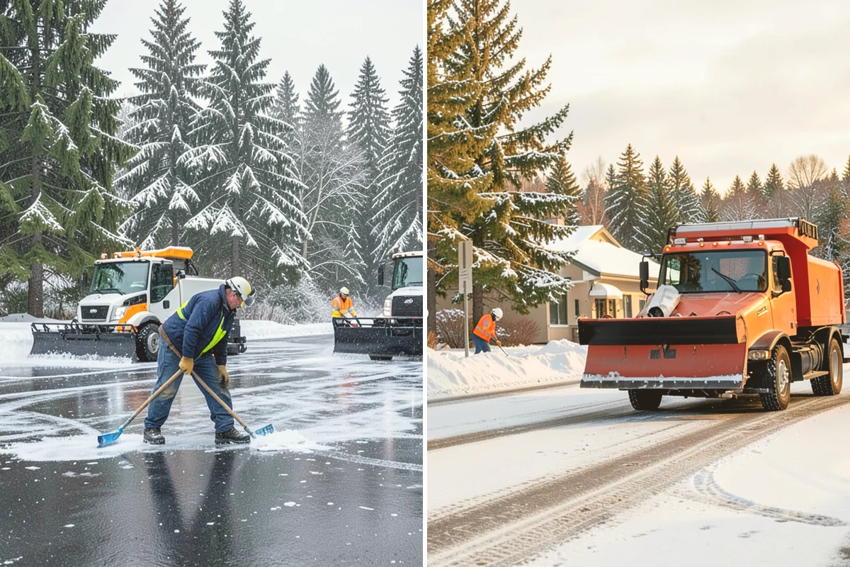 Municipal Deicing in Milton, King County, WA - Map public entrances, plazas, ramps, and lots with facilities staff