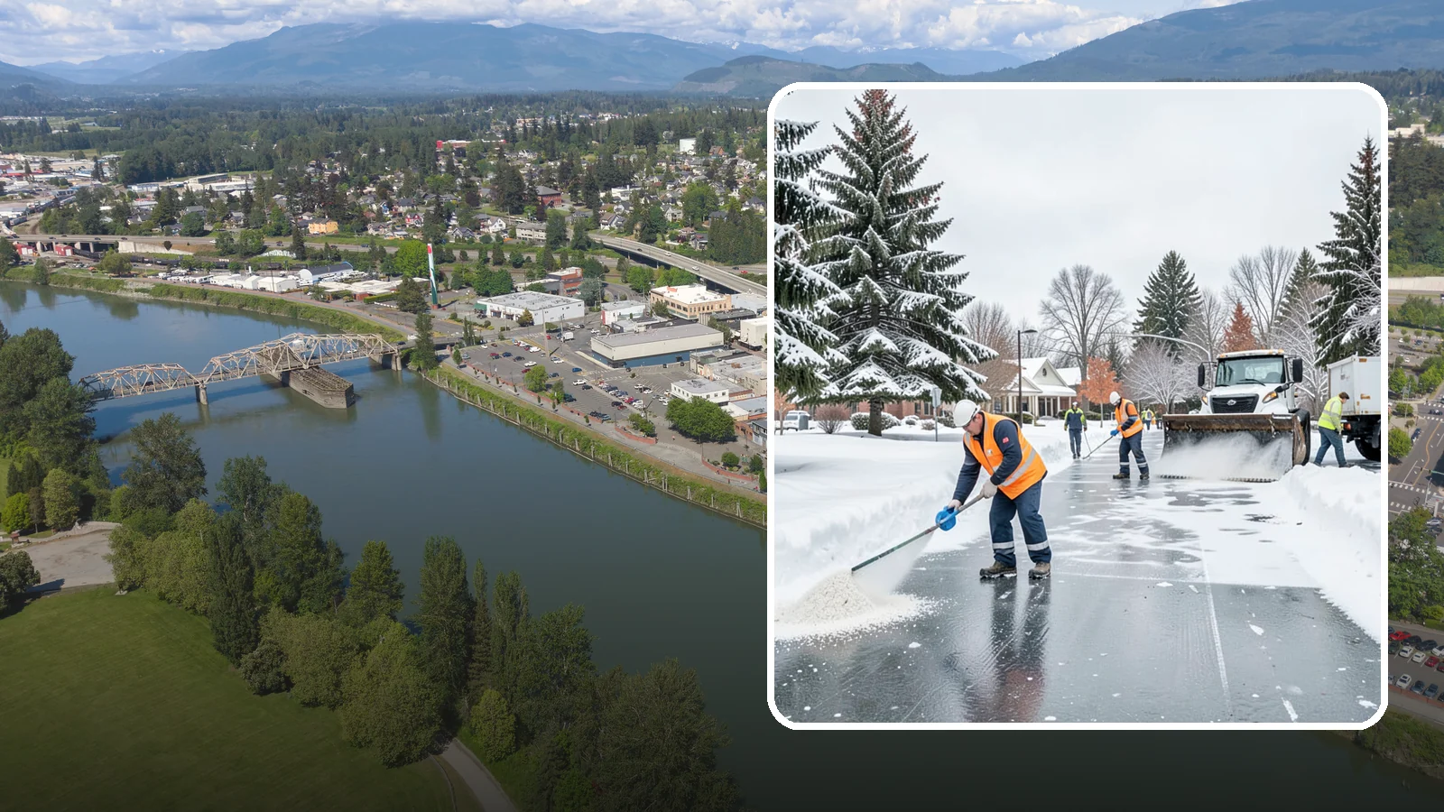 Municipal Deicing in Mount Vernon, Skagit County, WA - Deicing for municipal properties, keeping public entrances, civic walkways, and government lots safe for staff and citizens...