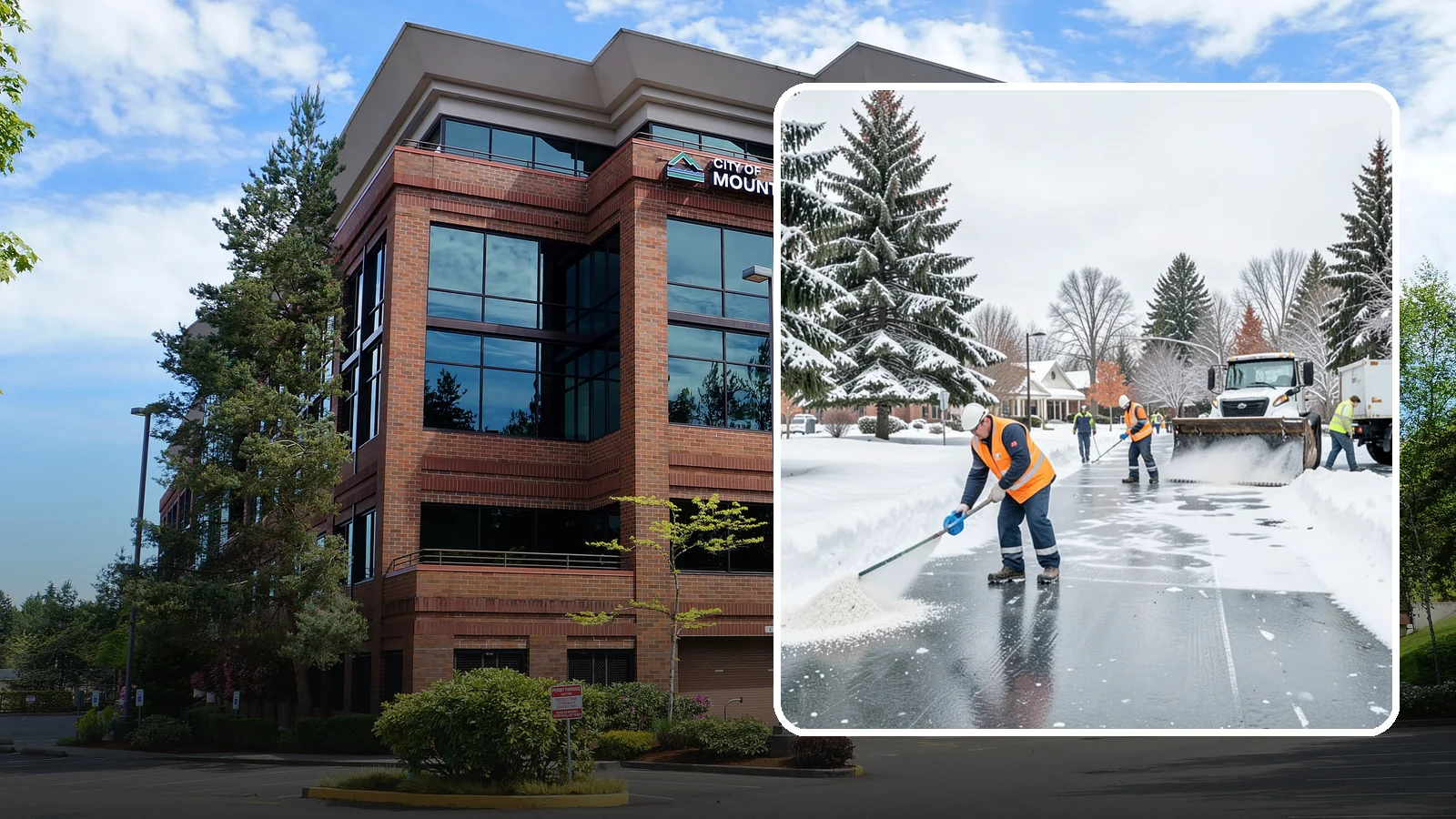 Municipal Deicing in Mountlake Terrace, Snohomish County, WA - Deicing for municipal properties, keeping public entrances, civic walkways, and government lots safe for staff and citizens...