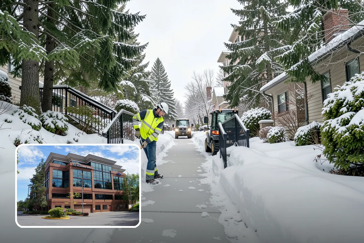 Municipal Deicing in Mountlake Terrace, Snohomish County, WA - Keeps public entrances and civic plazas safe for citizens