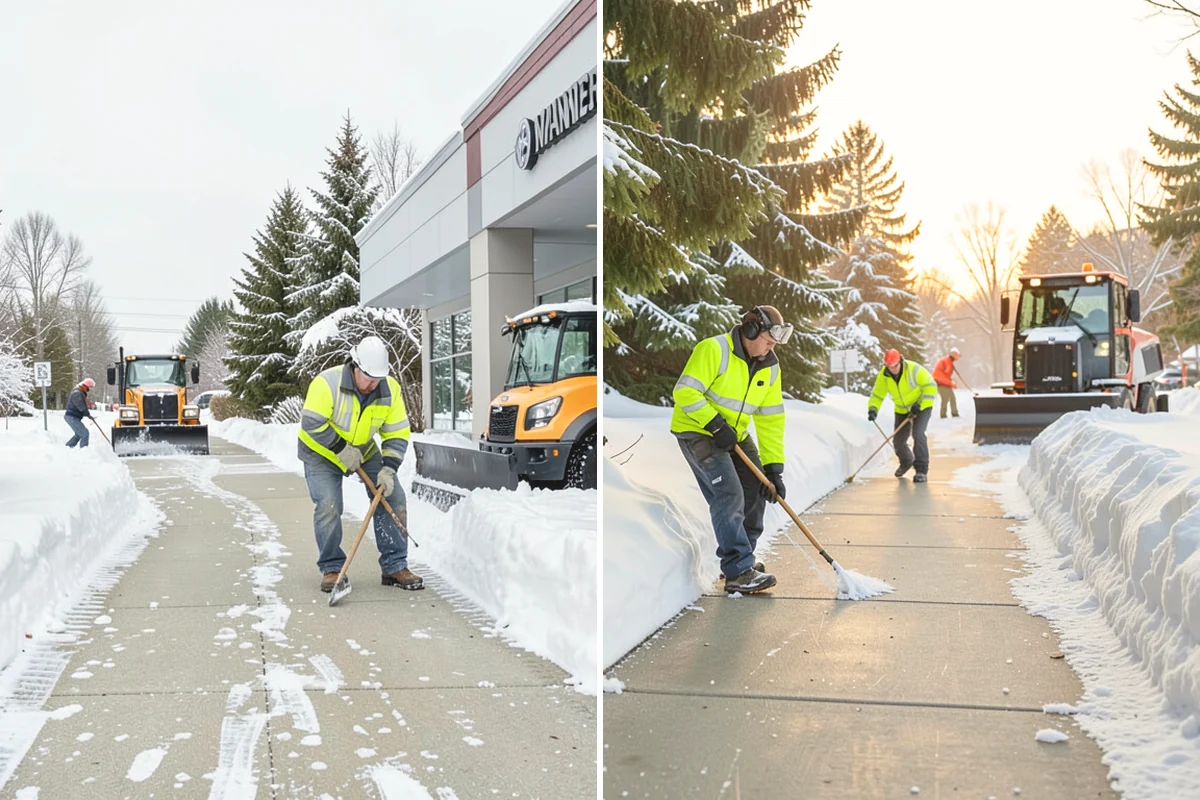 Municipal Deicing in Mountlake Terrace, Snohomish County, WA - Map public entrances, plazas, ramps, and lots with facilities staff